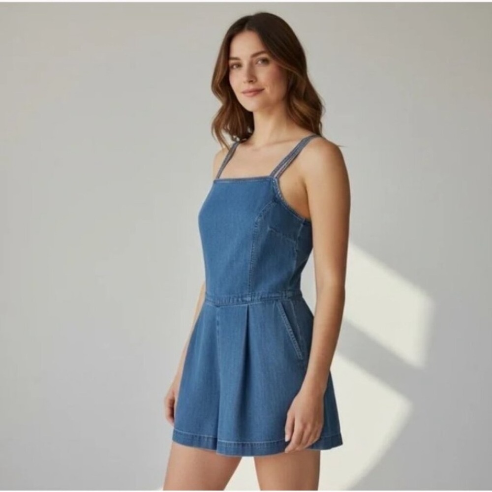 Hollister Chambray Boho Festival Romper